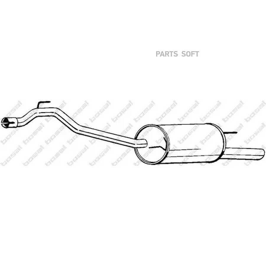 Глушитель VW T4 задняя часть BOSAL от официального дистрибьютора, BOSAL, артикул 283459