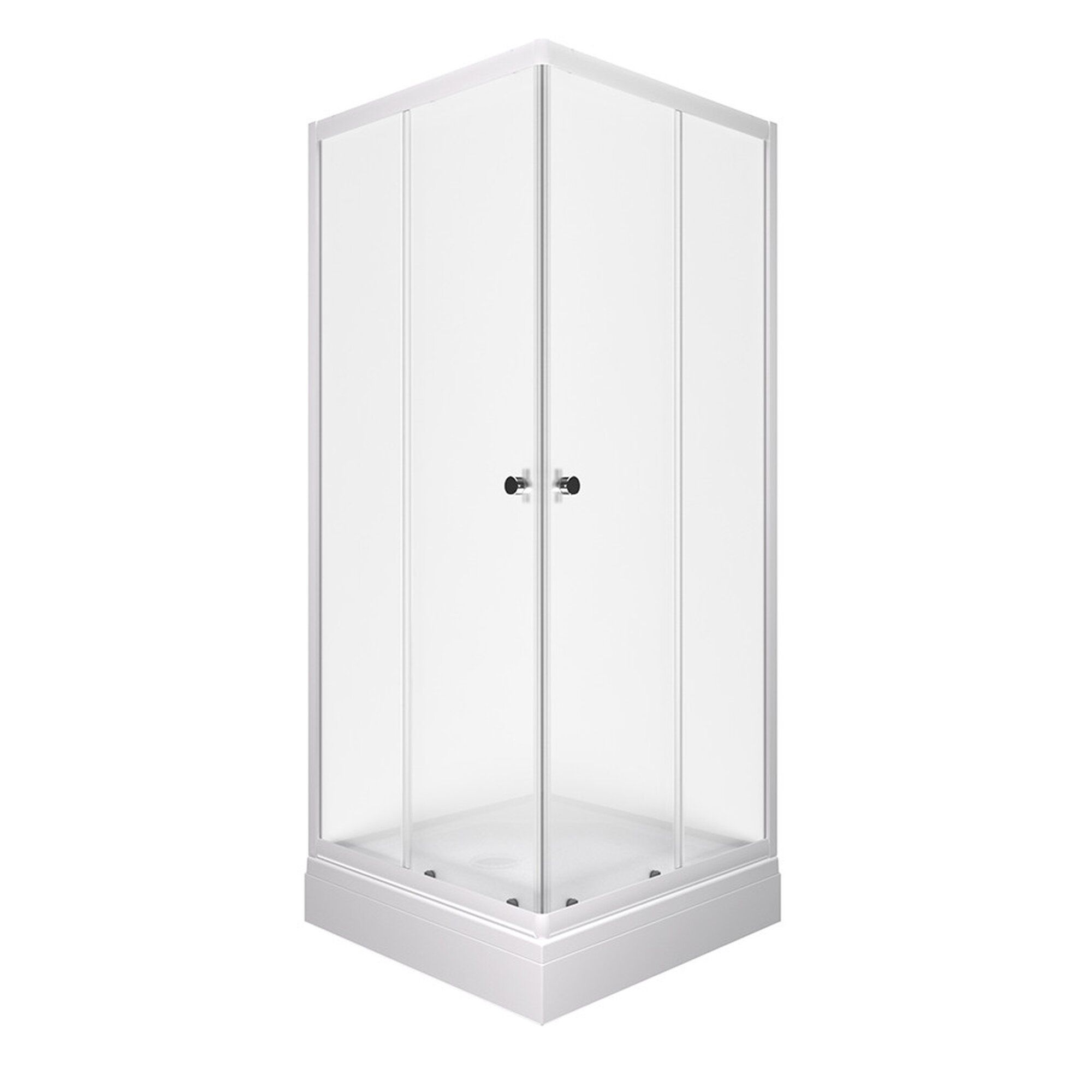 Душевая кабина Triton до Вельвет-К, 80x80 см, белая, с рисунком, двухстенное ограждение