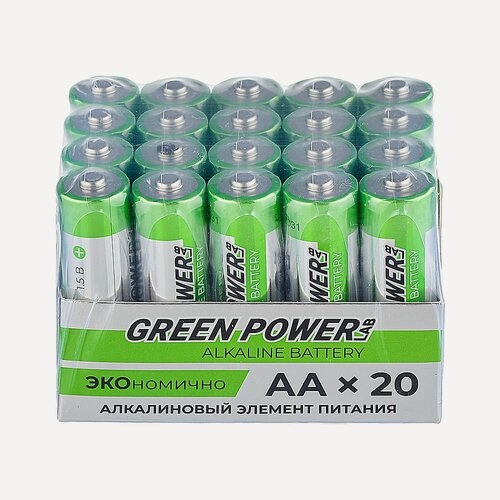 Изображение товара Батарейка Powerlab GREEN LR6 AA BOX20 Alkaline 1.5V 00-00028751
