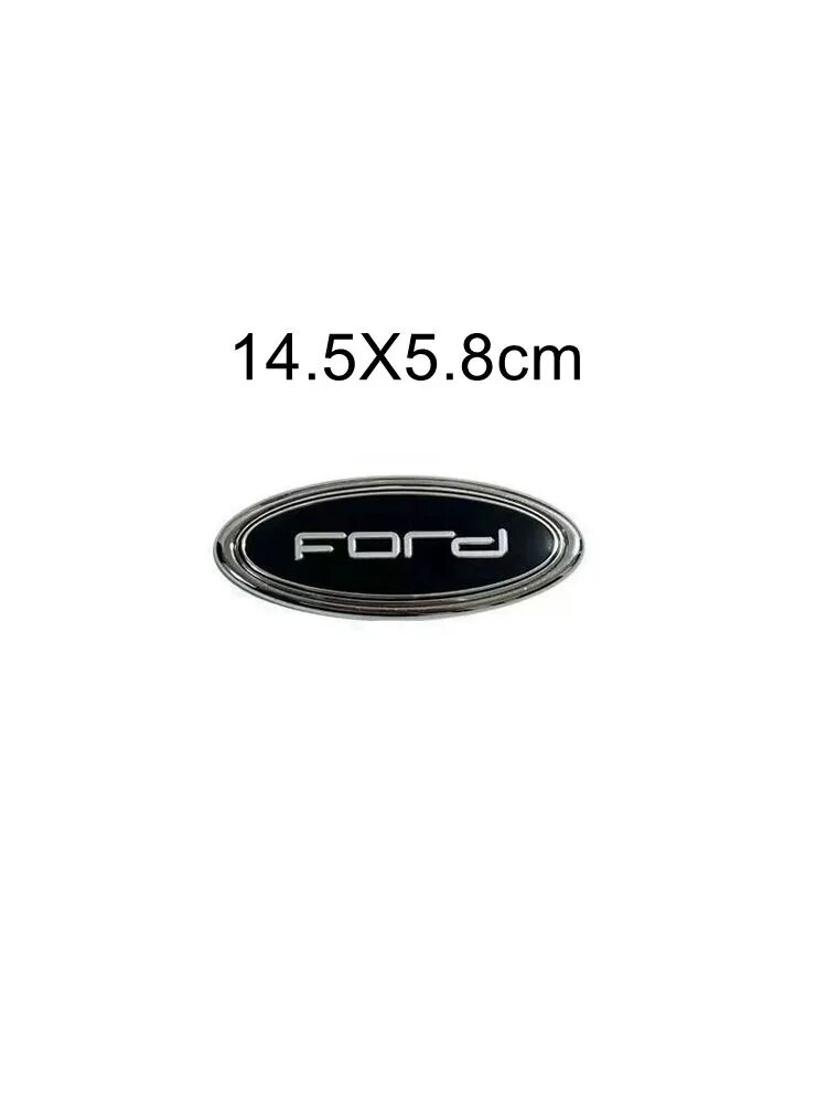 14.5X5.8cm ТИП коврика-для логотипа FORD с заглавными буквами, черная эмблема на передней решетке радиатора или наклейка на багажнике для KUGA FOCUS Mondeo Fusion Taurus Escort KA
