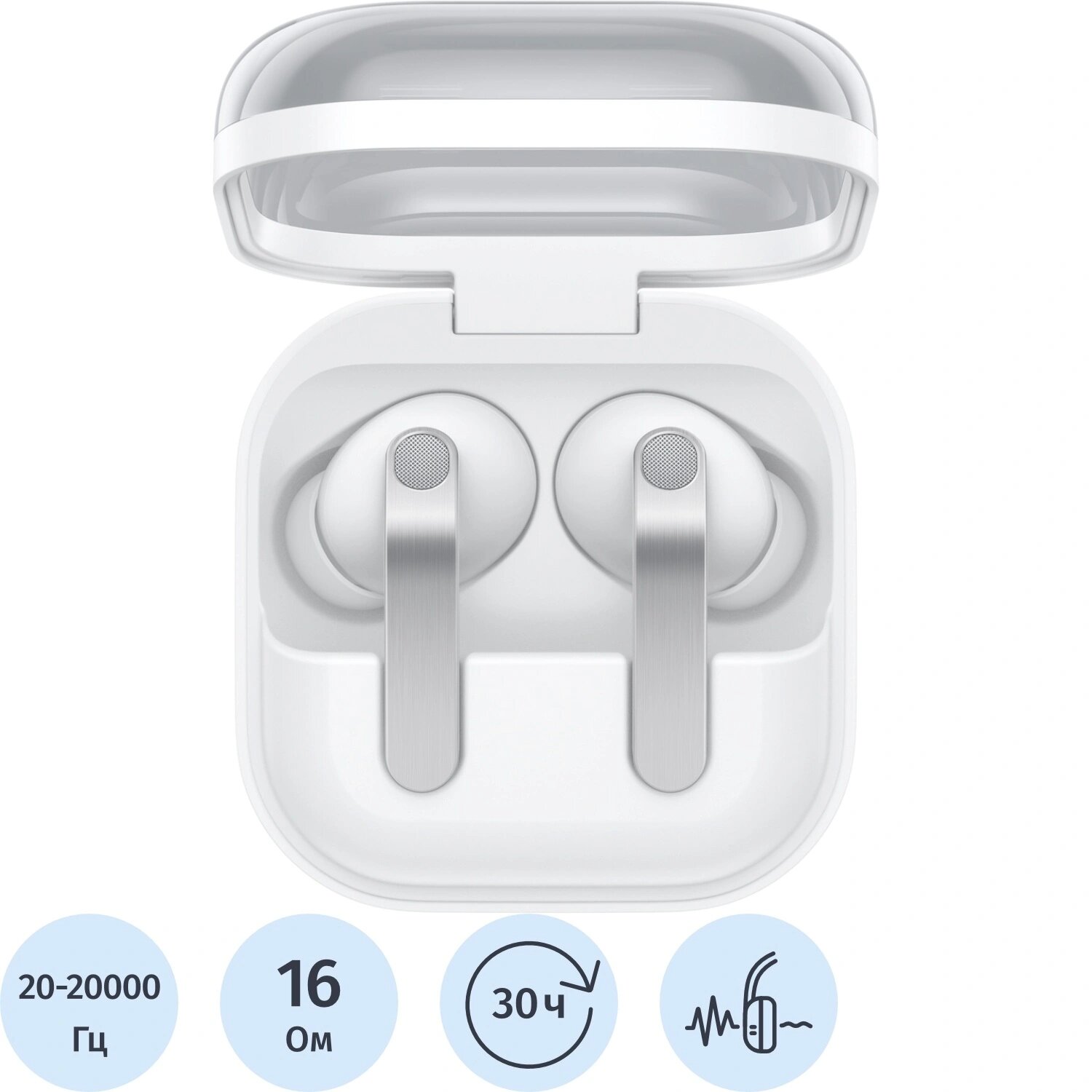 Samsung Наушники беспроводные Samsung Galaxy Buds 4 Pro белые (SM-R640NZWACIS)