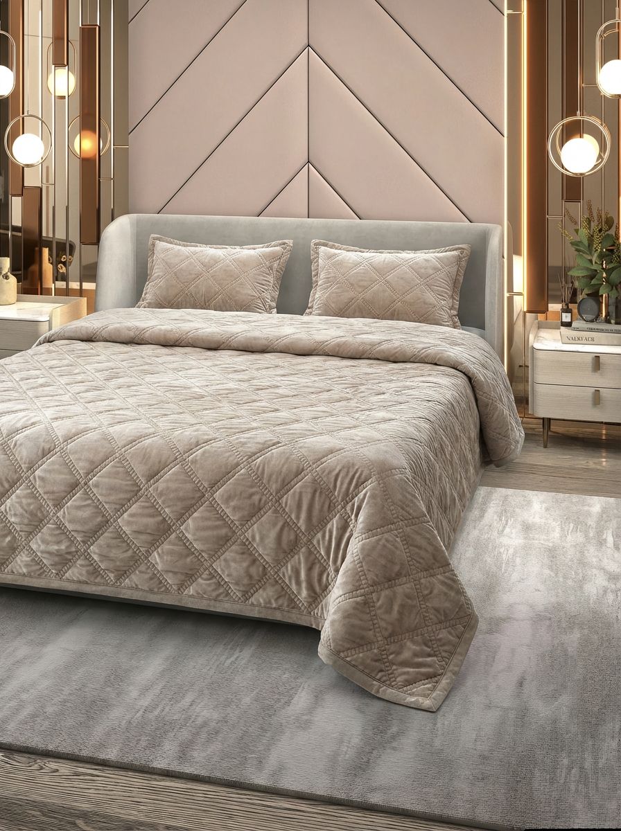 Покрывало на кровать 220х240 см, City Home Collection, цвет бежевый