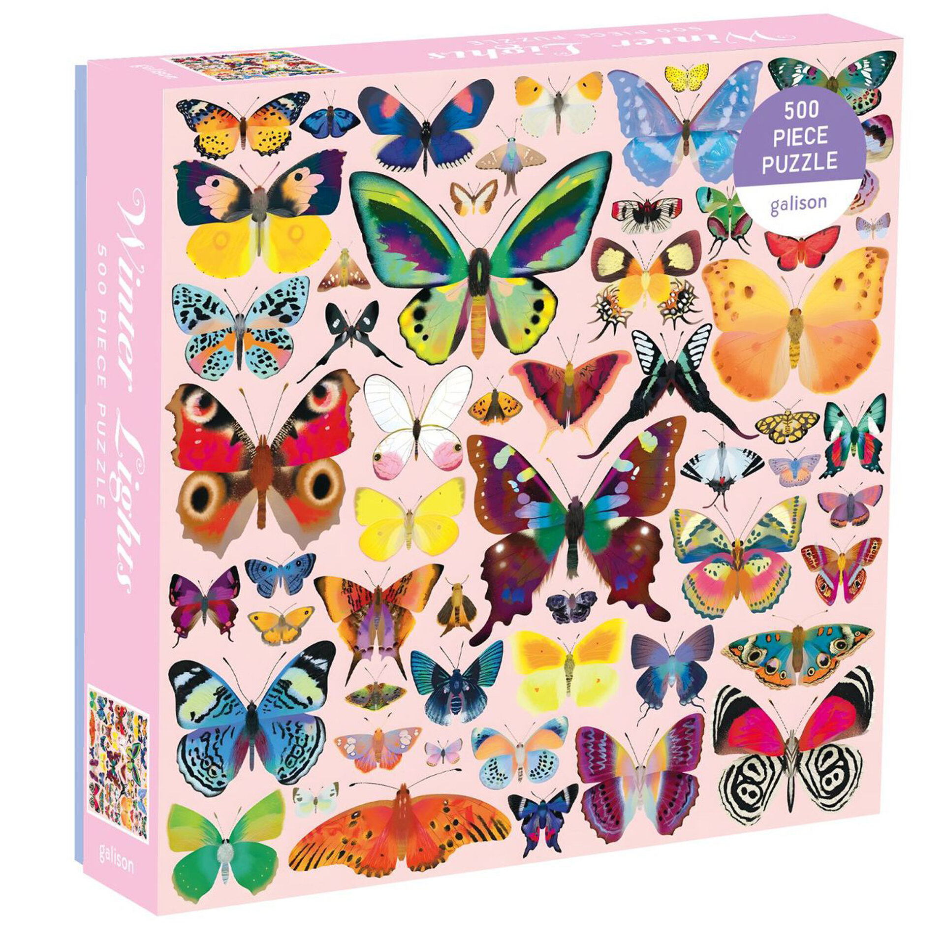 "Butterfly Rainbow" - Пазлы, 500 частей, Размер собранного пазла 50.8x50.8 см，Galison