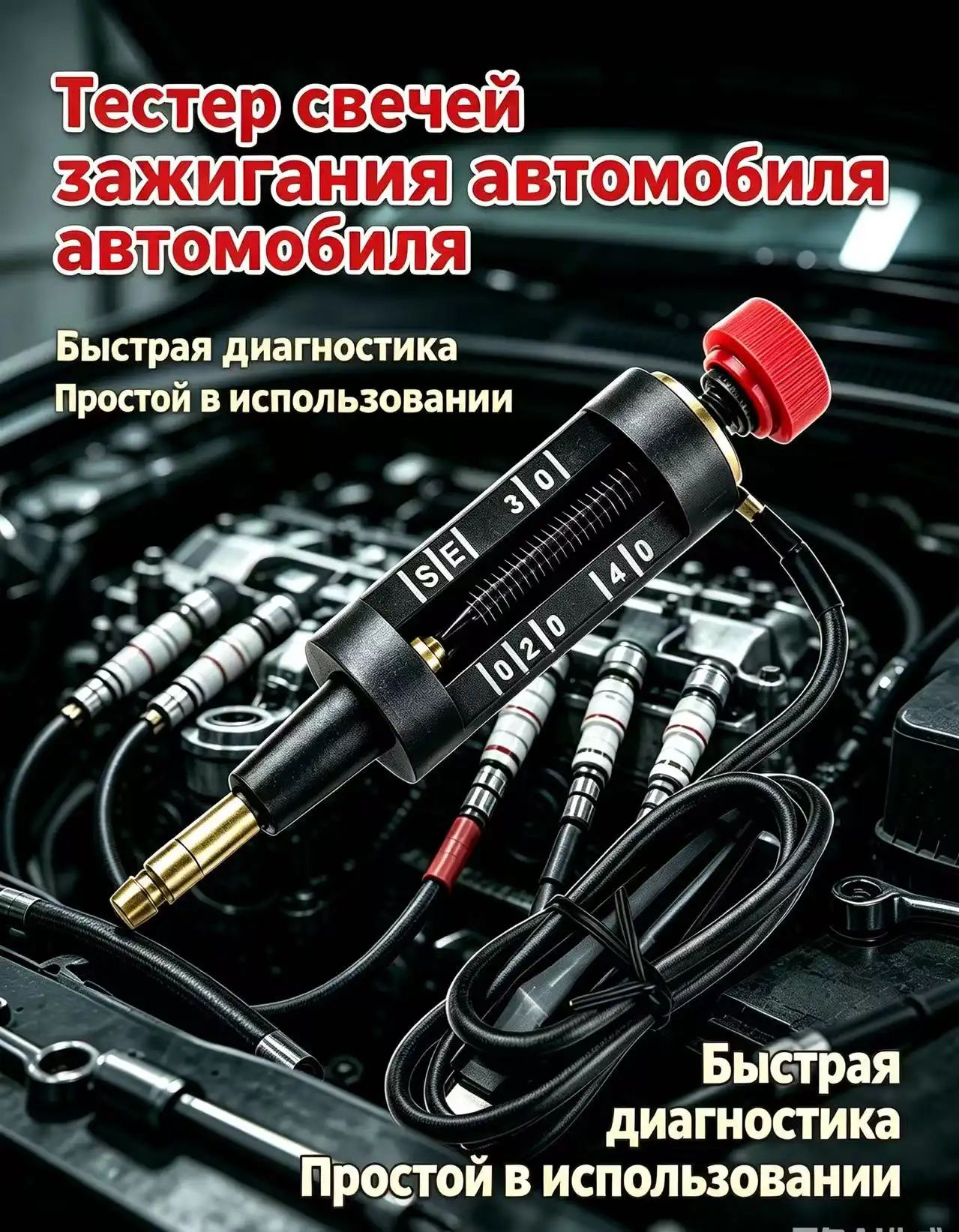 Диагностический тестер катушки зажигания для автомобиля, Компактный и легкий инструмент