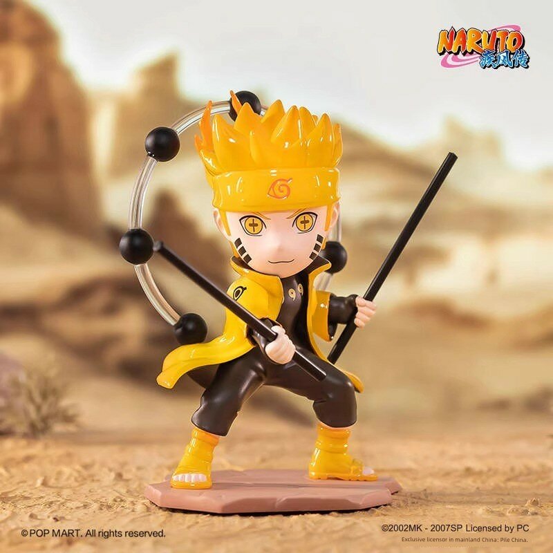 POP MART Naruto Shippuden Naruto Uzumaki Figure Blind Box Collectible Toy, 10cm Высота, Официально Лицензированный