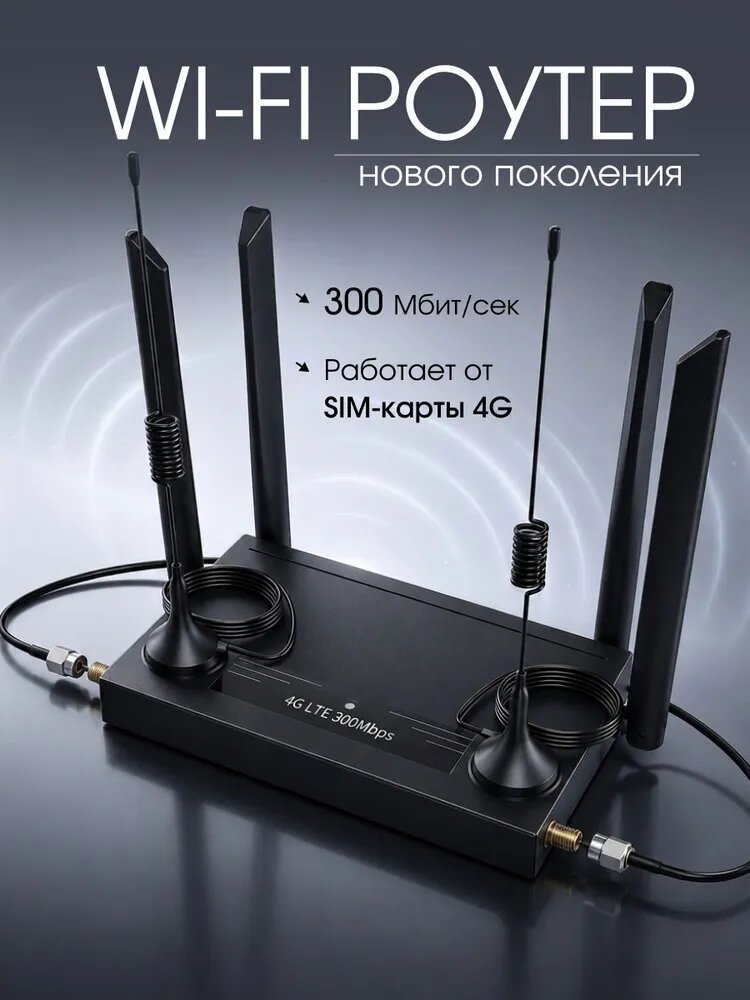 Роутер wifi с сим картой, роутер с сим картой, 4 антенны