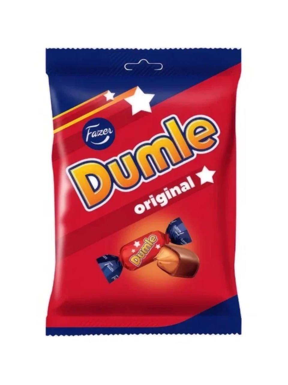 Конфеты Fazer Dumle мягкий ирис в молочном шоколаде, 120г Финляндия