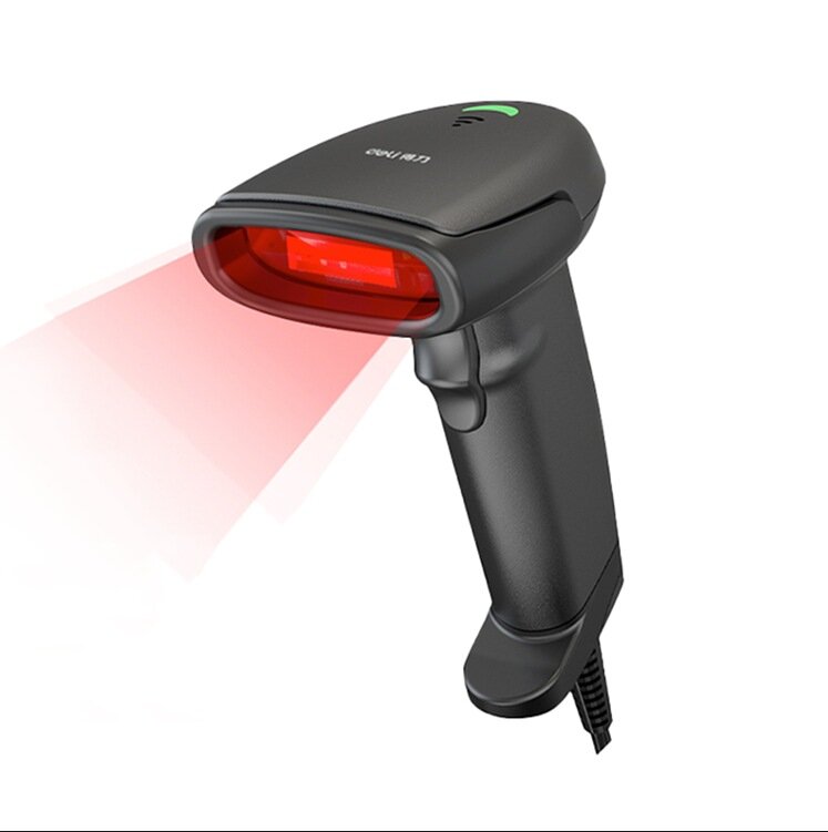 Сканер штрих-кодов Deli AA811, проводной ручной сканер линейных штрих-кодов, USB сканер для ритейла и склада