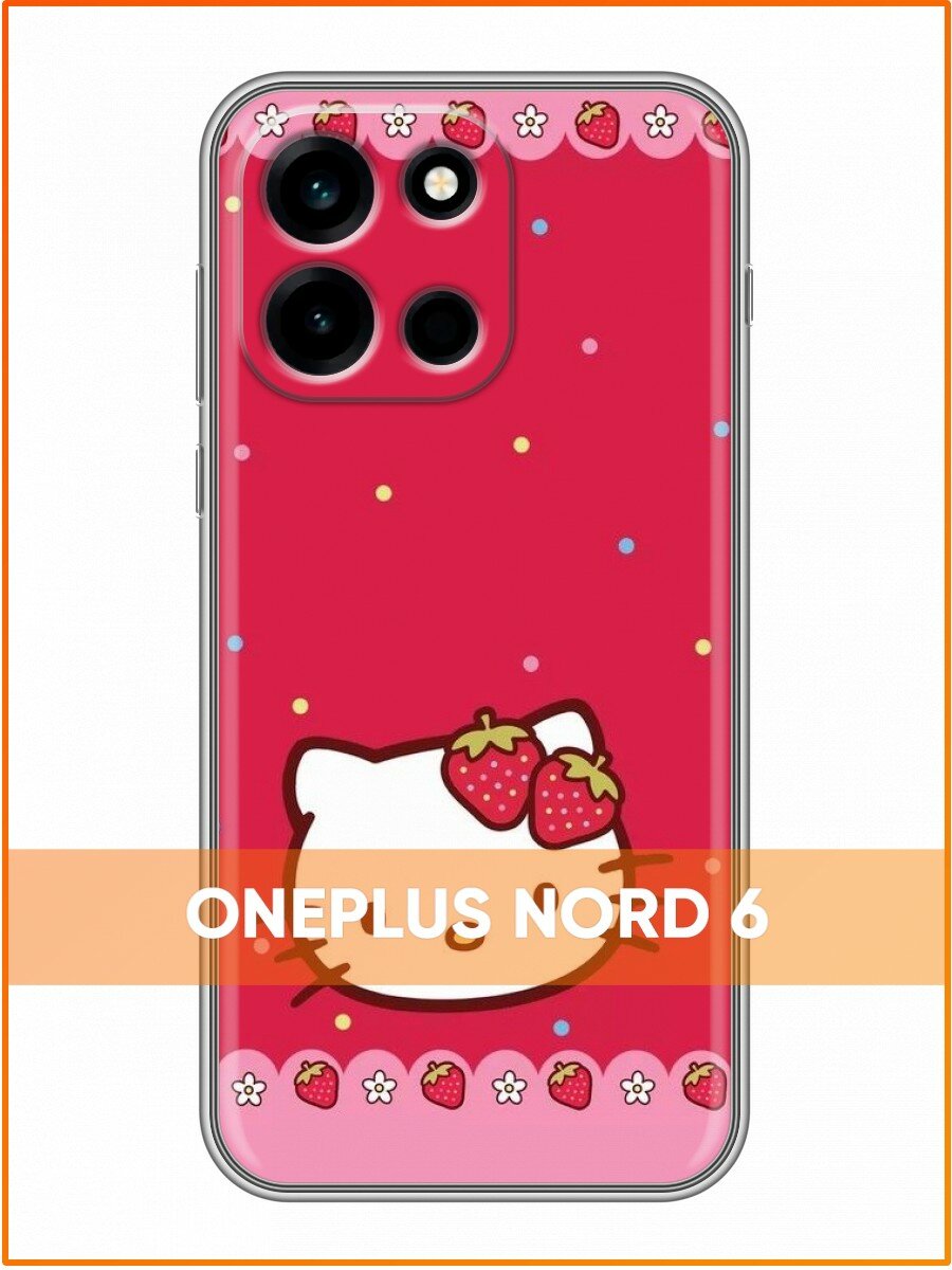 Чехол для OnePlus Nord 6 с принтом для девочек с Хеллоу Китти (ВанПлюс Норд 6)