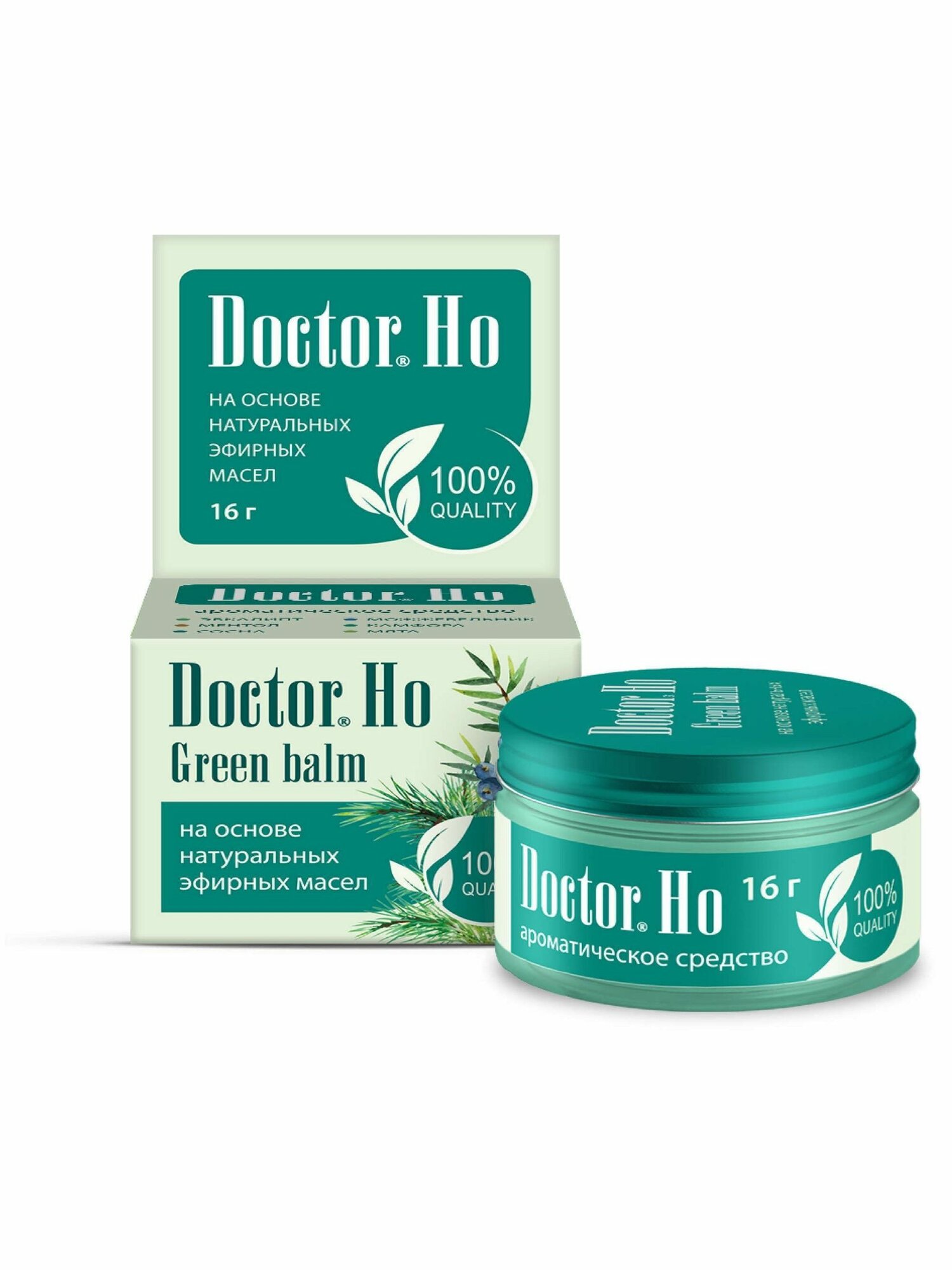 Бальзам ароматический на основе эфирных масел бальзам Green balm Doctor Ho (Доктор Хо банка 16 г)