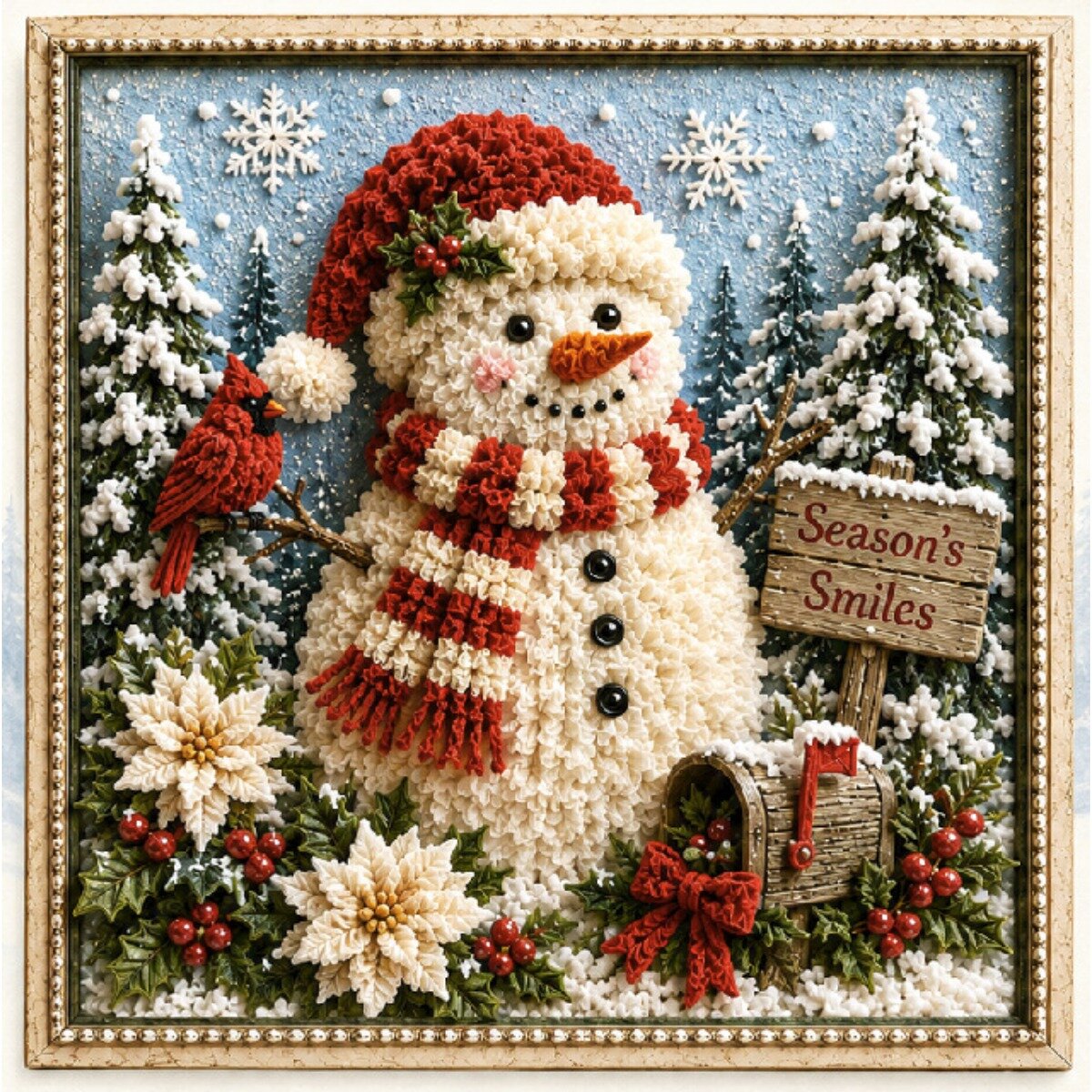 Новые товары 3D Christmas Fabric Poke Art Kit Рождественский DIY игла Ткань Арт Набор