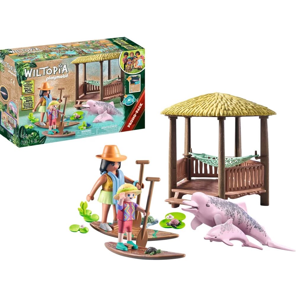 Игрушка-фигурка розового дельфина из серии Playmobil, зоопарковая игрушка с ярким цветовым дизайном