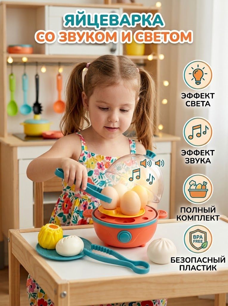 Игровой набор с пароваркой для яиц