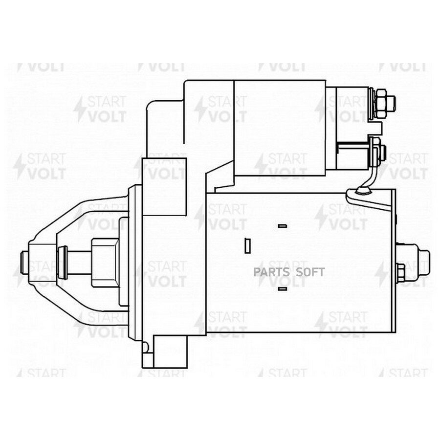 Стартер для а м Mercedes Benz C W202 93 ) 1 8i 2 0i E W124 93 ) 2 0i 2 2i 1 2кВт LSt 1517) от официального дистрибьютора, STARTVOLT, артикул LST1517