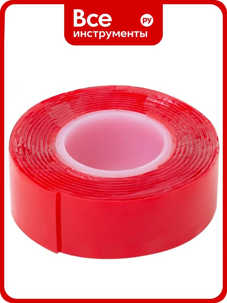 Лента клейкая двусторонняя Master Color Power Transparent, 19 мм x 1,5 м, цвет прозрачный 30-7193