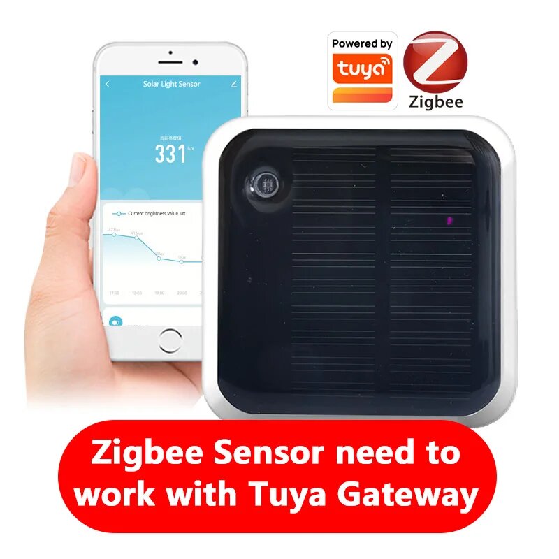 Солнечный датчик освещенности Tuya Zigbee Zb-Sl-Gz IP65