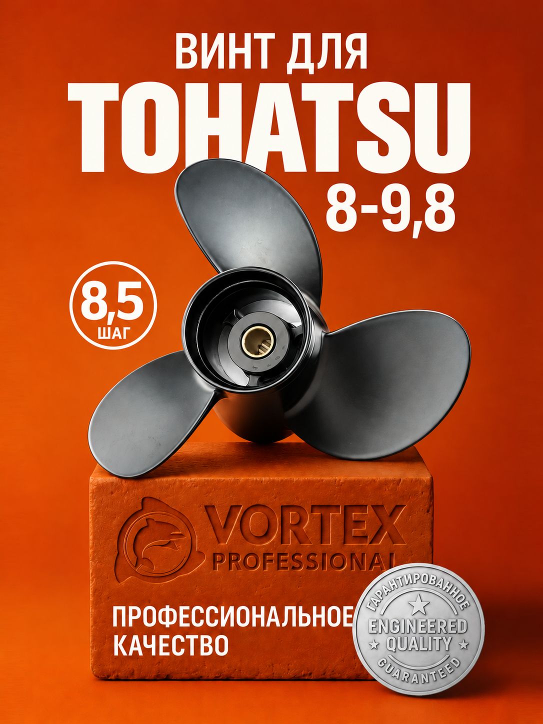 TOHATSU 8 - 9.8 л. с. / Гребной винт для лодочного мотора Тохатсу 8 1/2 , Шаг (8.5)