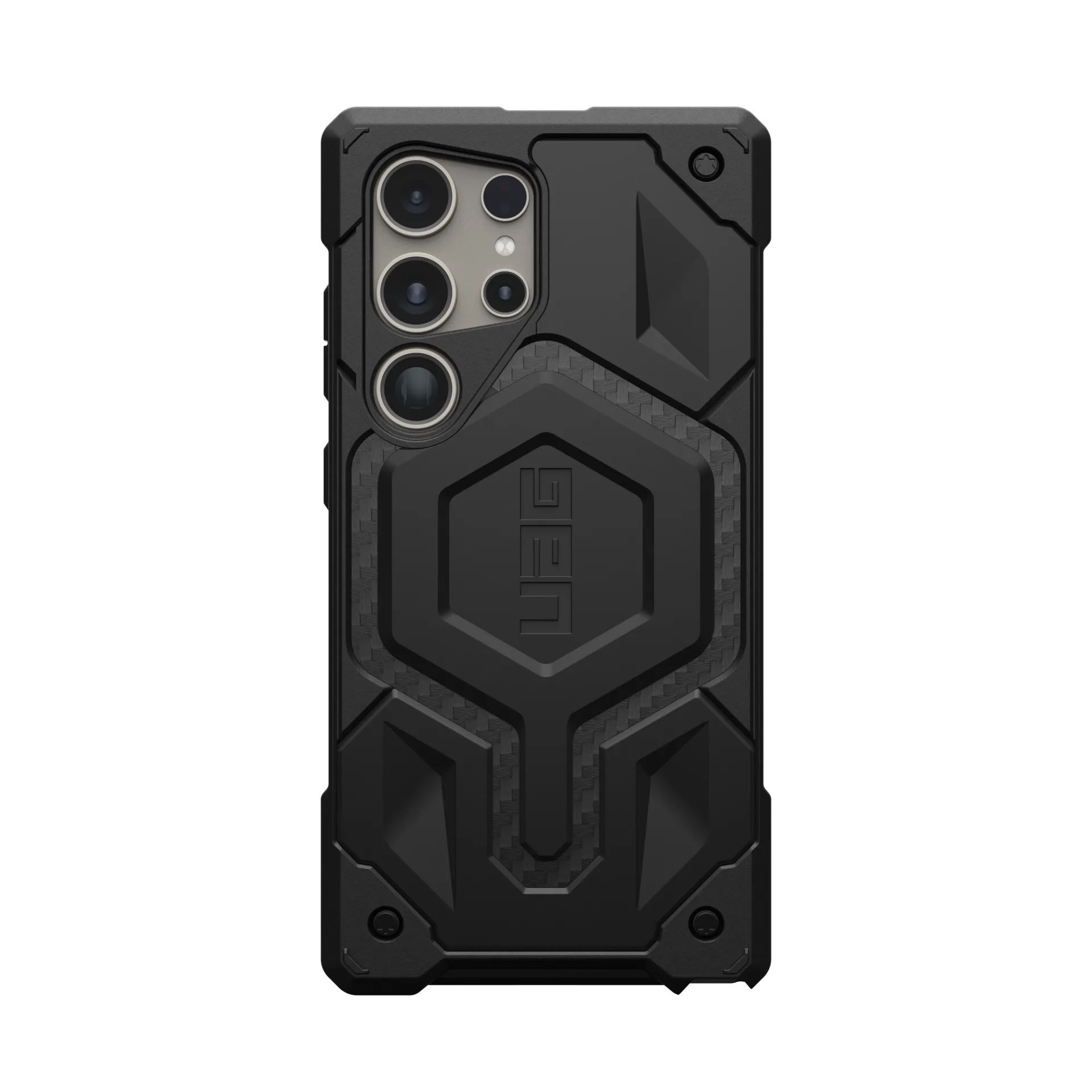 Чехол UAG Monarch Pro MagSafe для Samsung Galaxy S24 Ultra, противоударный, цвет Carbon Fiber