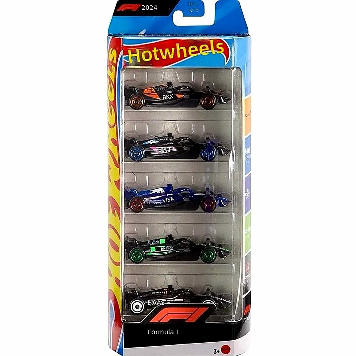 Hot Wheels Гоночные машинки F1 Red Bull McLaren, набор из 5 шт, масштаб 1:64