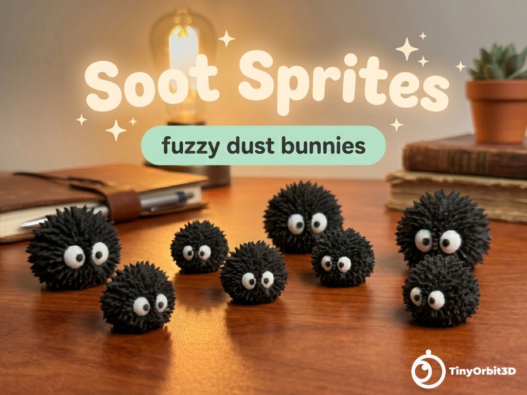 3D-фигурка "Soot Sprite" - милый друг для рабочего стола, подарок фанатам Ghibli