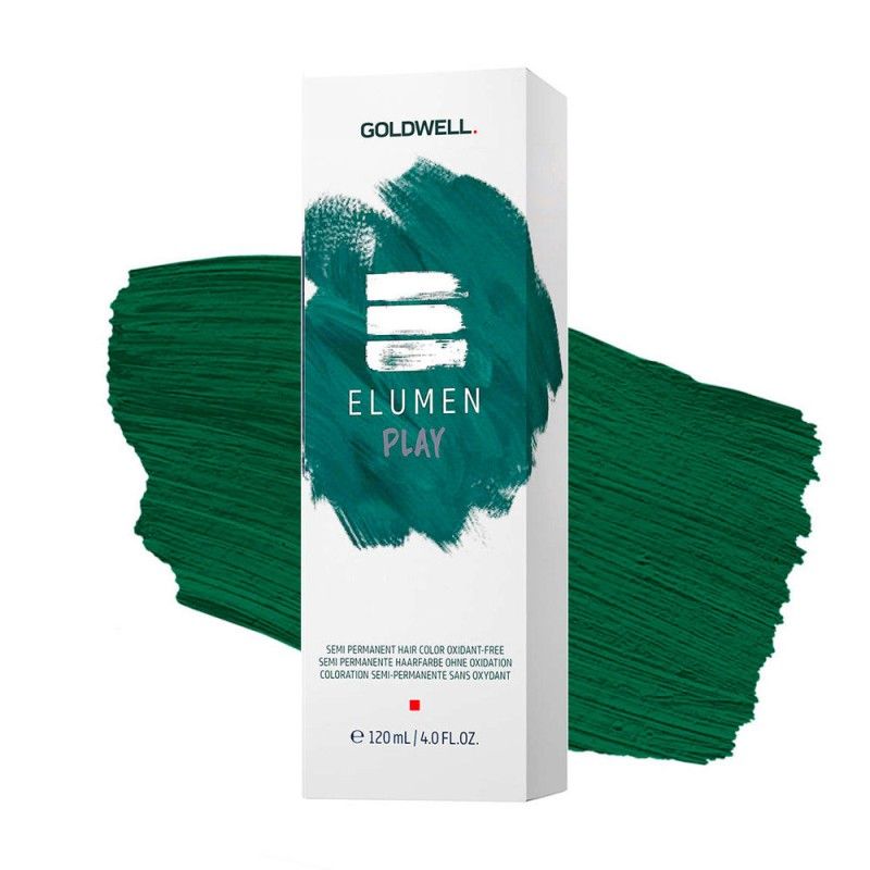 GOLDWELL Elumen Play Metallic Petrol Полуперманентная краска для волос Переливающийся бензин, 120 мл