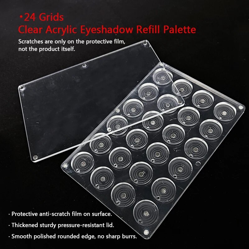 Магнитный набор для теней 4 ячейки 26мм 24 Grid Acrylic Box
