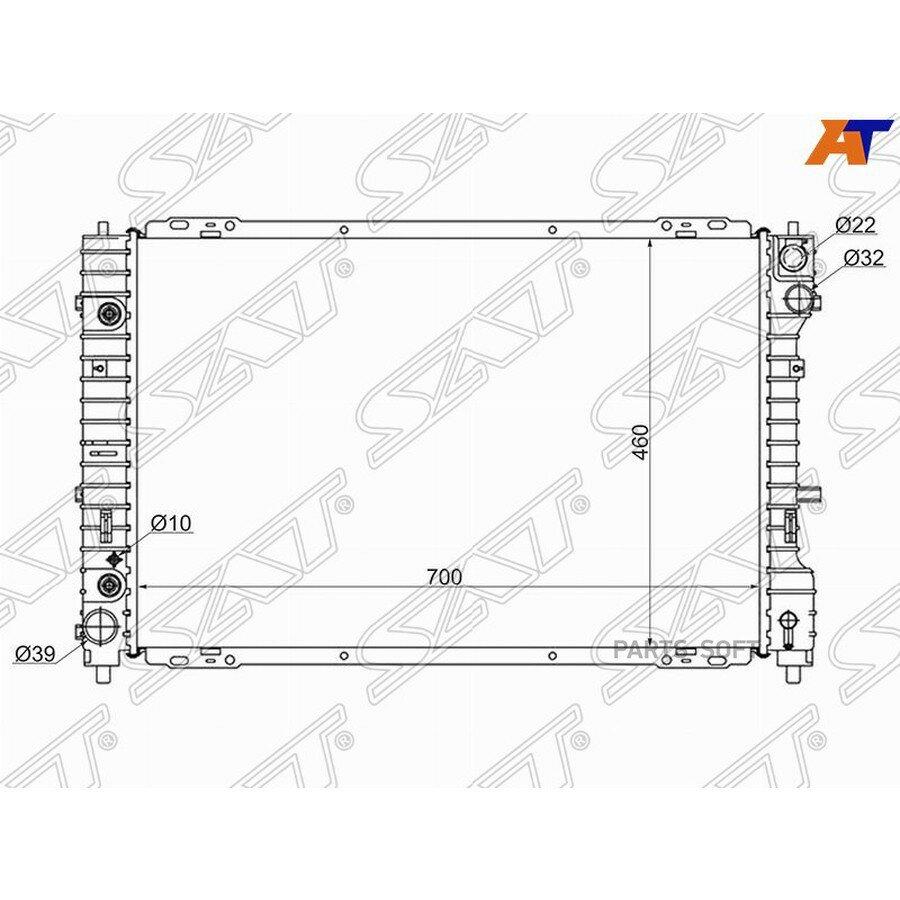 Радиатор Ford Escape 00-12 / Maverick 00-07 от официального дистрибьютора, SAT, артикул MZ0009AJ