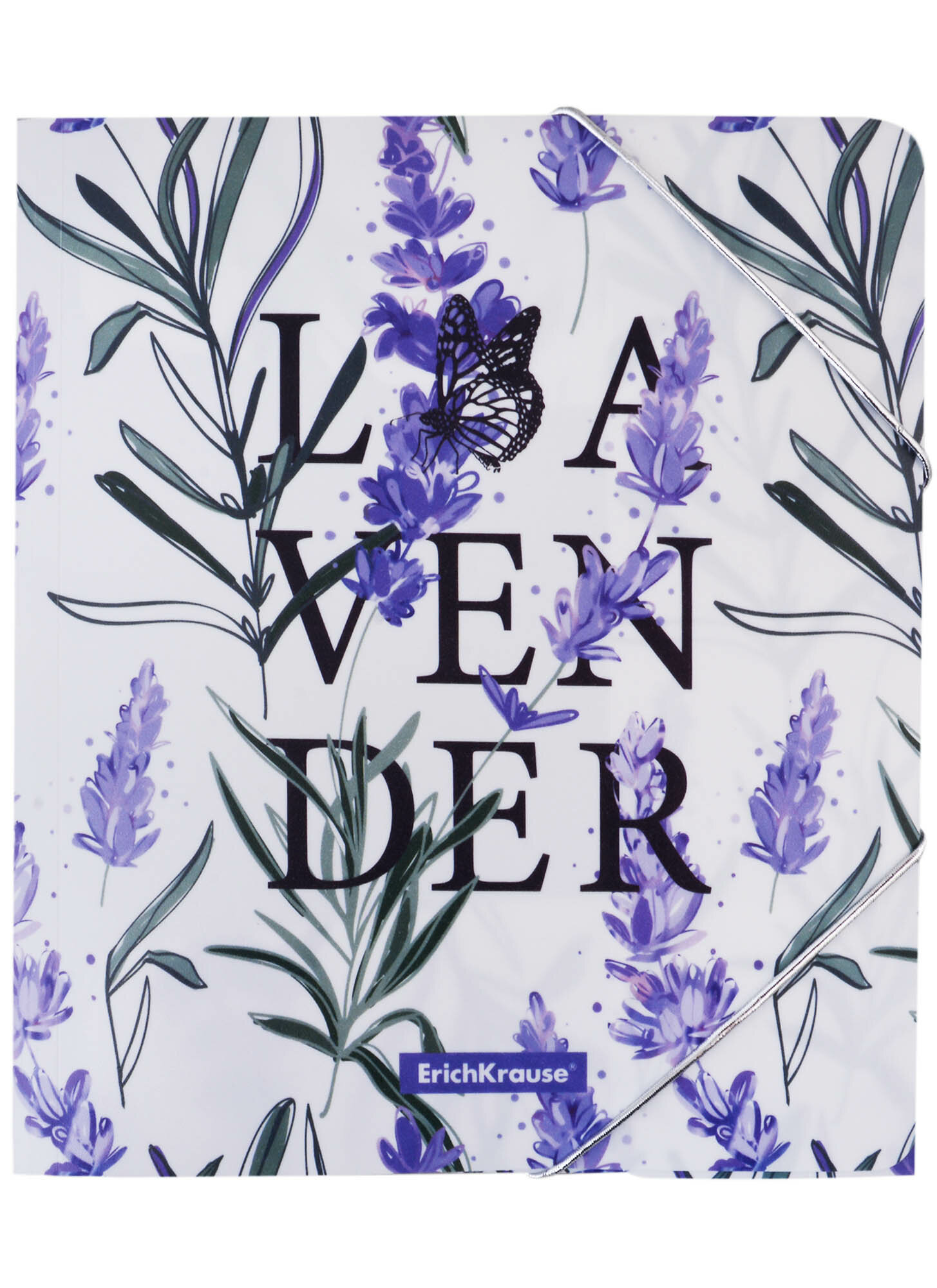 Папка на резинке «Lavender» А5+, пластик, Erich Krause