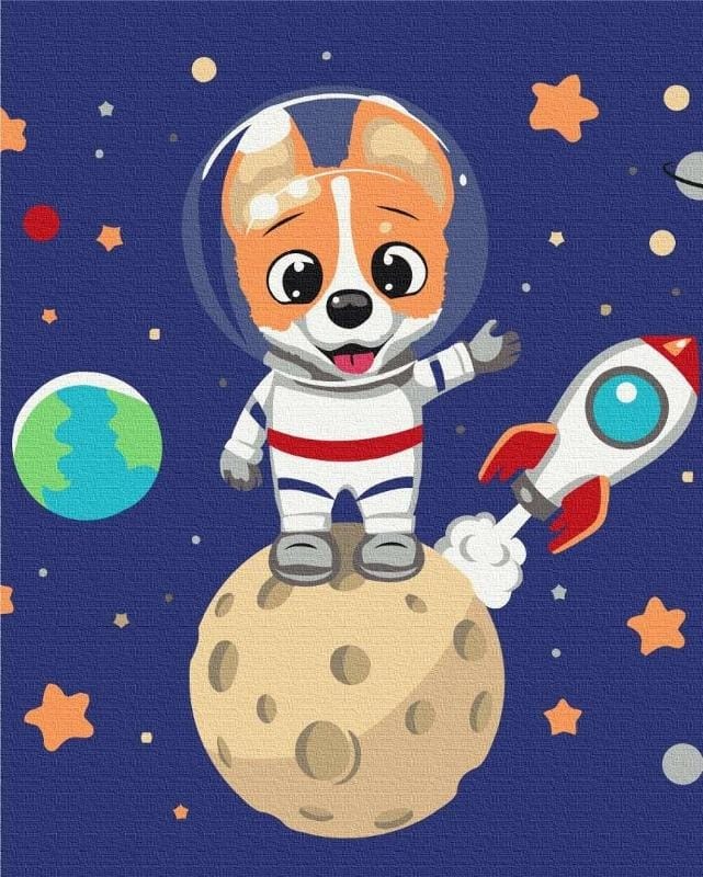 Набор для рисования, росписи Twoje Hobby Plakaty Пёс-космонавт, для детей
