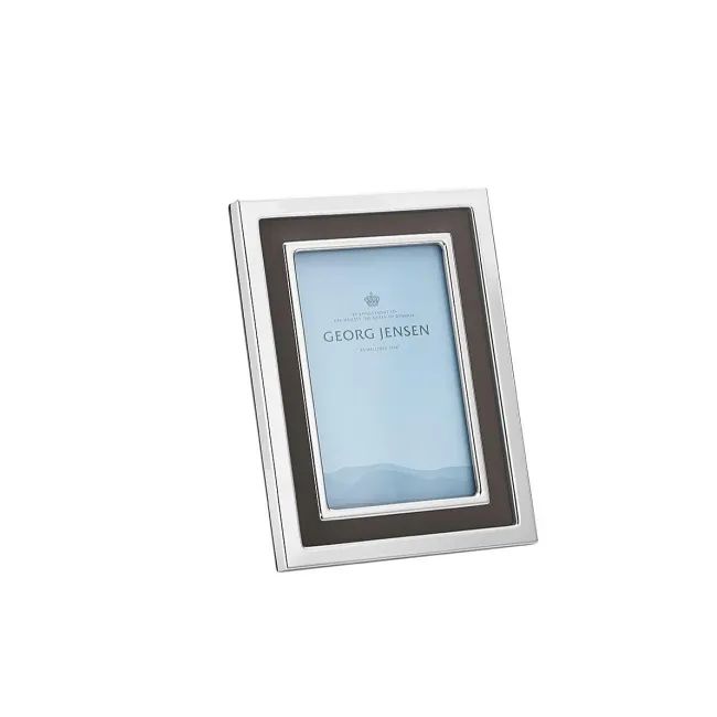 Фоторамка Georg Jensen Manhattan 10x15 см, полированная сталь, цвет серебро