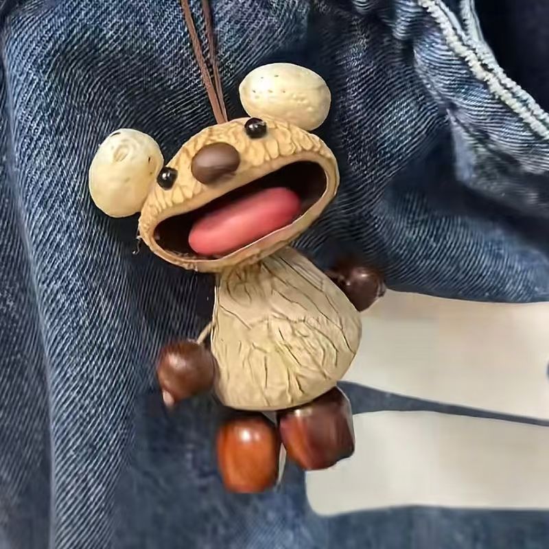 Натуральные материалы для кукол из ореховой скорлупы DIY, набор для создания подвески-колокольчика из лягушки