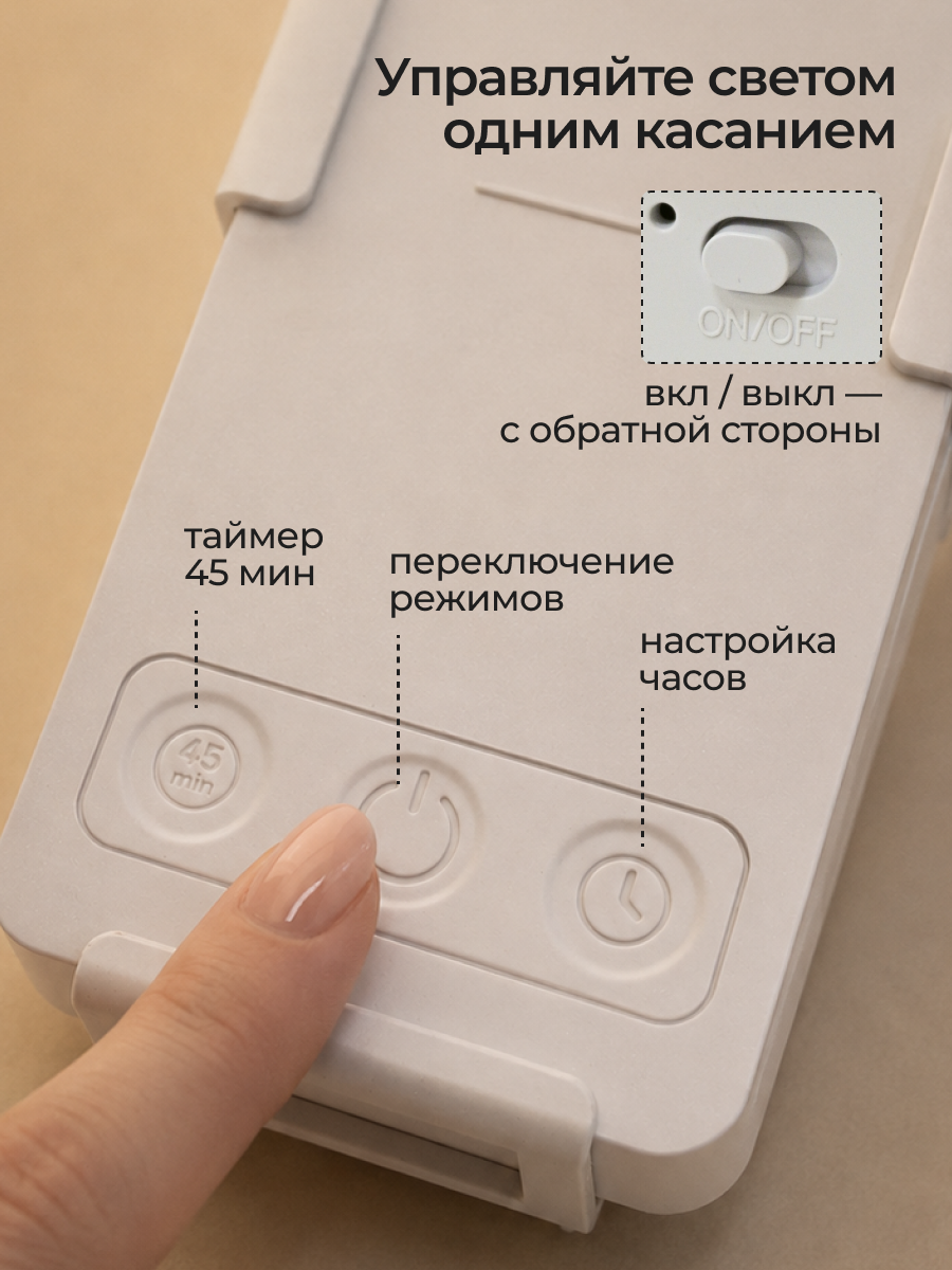 Настольная светодиодная сенсорная лампа с регулировкой яркости и температуры света, современный офисный светильник — фото 1