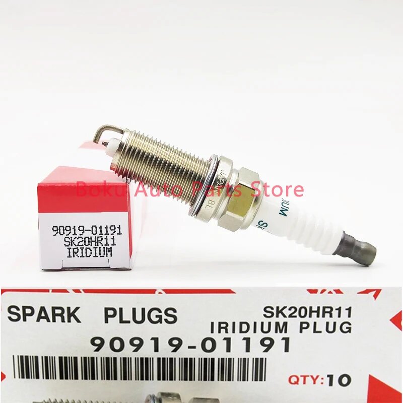 10 штук иридиевых свечей зажигания 90919-01191 SK20HR11 для Toyota Lexus LX570 GX460 FJ Land Cruiser Tacoma Tundra SK20HR-11 9091901191