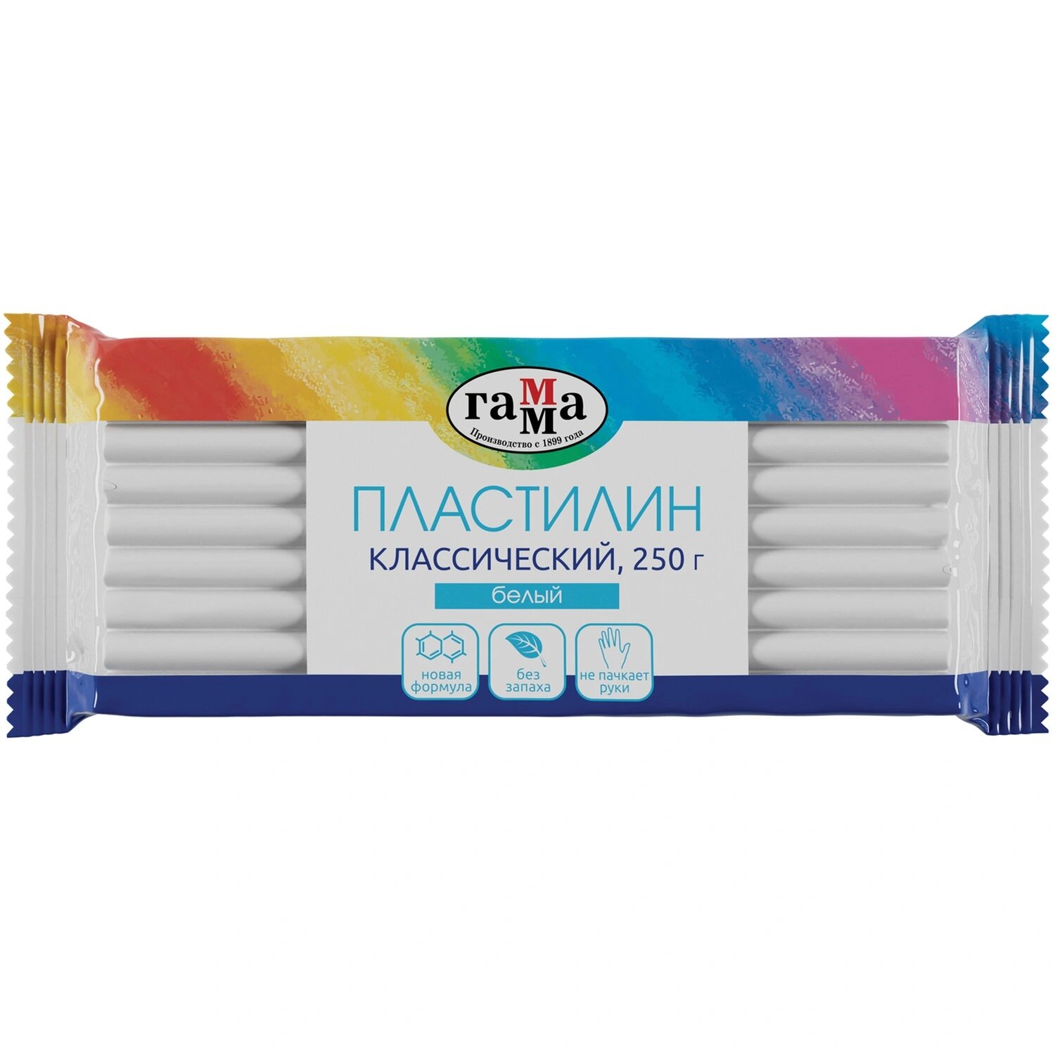 Гамма Пластилин классический Гамма Классический белый 250 грамм