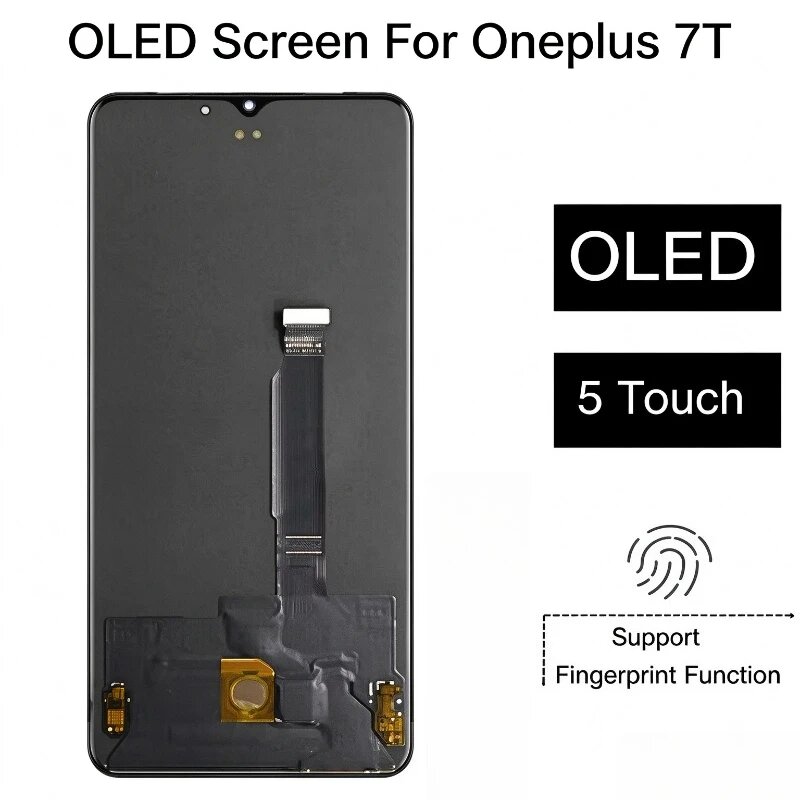 OLED ЖК-дисплей для Oneplus 7T 1 + 7T HD1901 HD1903 HD1900 HD1907 HD1905, ЖК-дисплей, дигитайзер сенсорного экрана в сборе, замена телефона