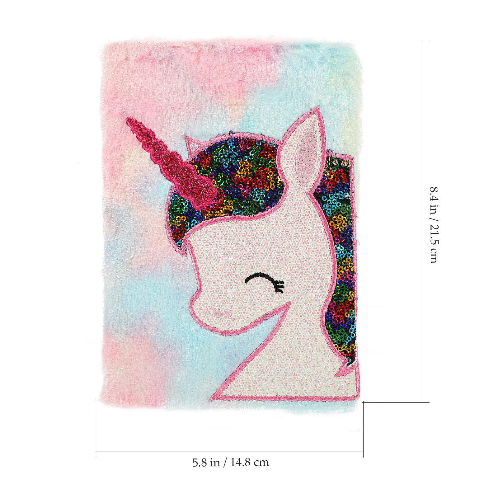 Милые Тетради Для Девочек С Пушистыми Обложками В 形е Единорога 21.5X14.8Cm