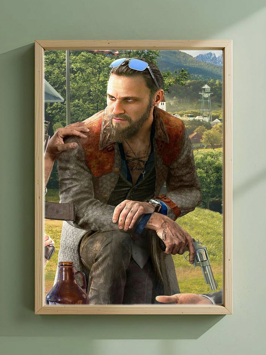 Постер, плакат на стену "Джон Far Cry 5 / Фар Край 5" 42 см х 29,7 см (А3), Без Рамы