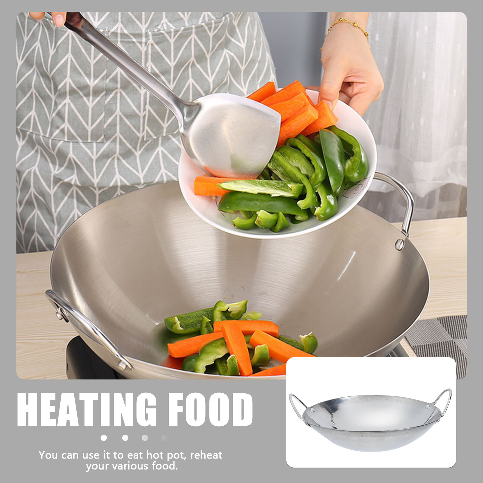 Stainless Steel Pot Для Газовой Плиты Антипригарное Дно 23x23 Cm Одна Штука