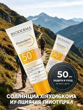 PHOTODERM AQUAFLUIDE SPF50+ CLAIRE Солнцезащитный флюид с тональным эффектом для всех типов кожи, с матирующим эффектом, светлый тон, спф 50, 40 мл