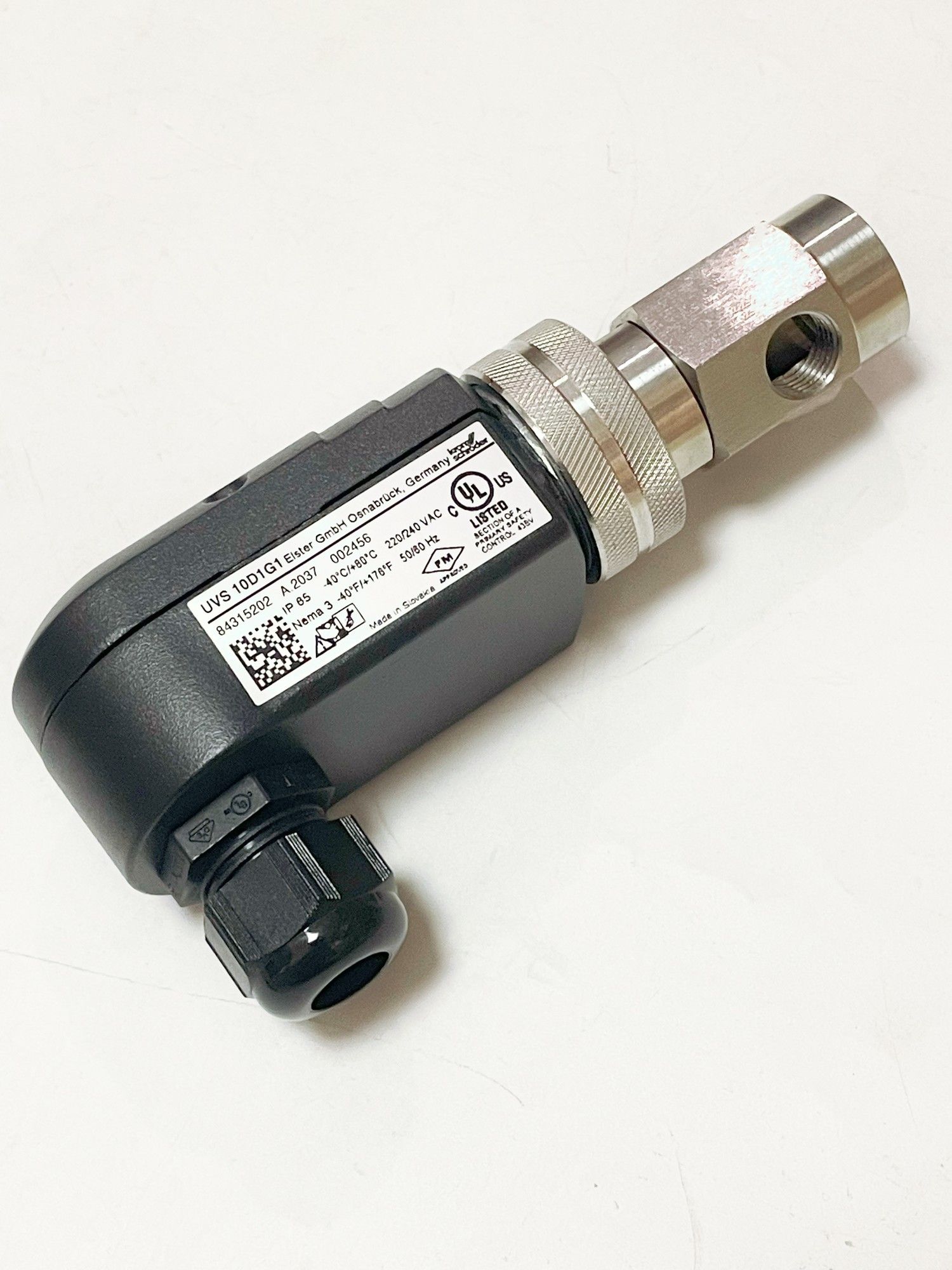 УФ-датчик пламени Kromschr der UVS10D1G1 для газовых горелок с подключением охлаждающего воздуха