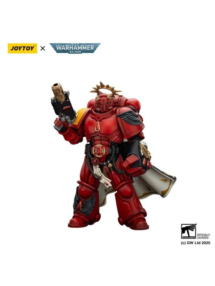 Подвижная фигурка JOYTOY Warhammer 30K 1/18 Action Figures Blood Angels Captain with Inferno Pistol and Power Fist