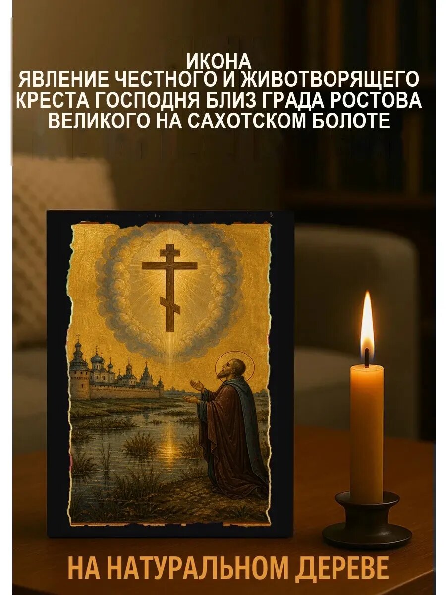 Икона Явление Честного и Животворящего Креста Господня близ града