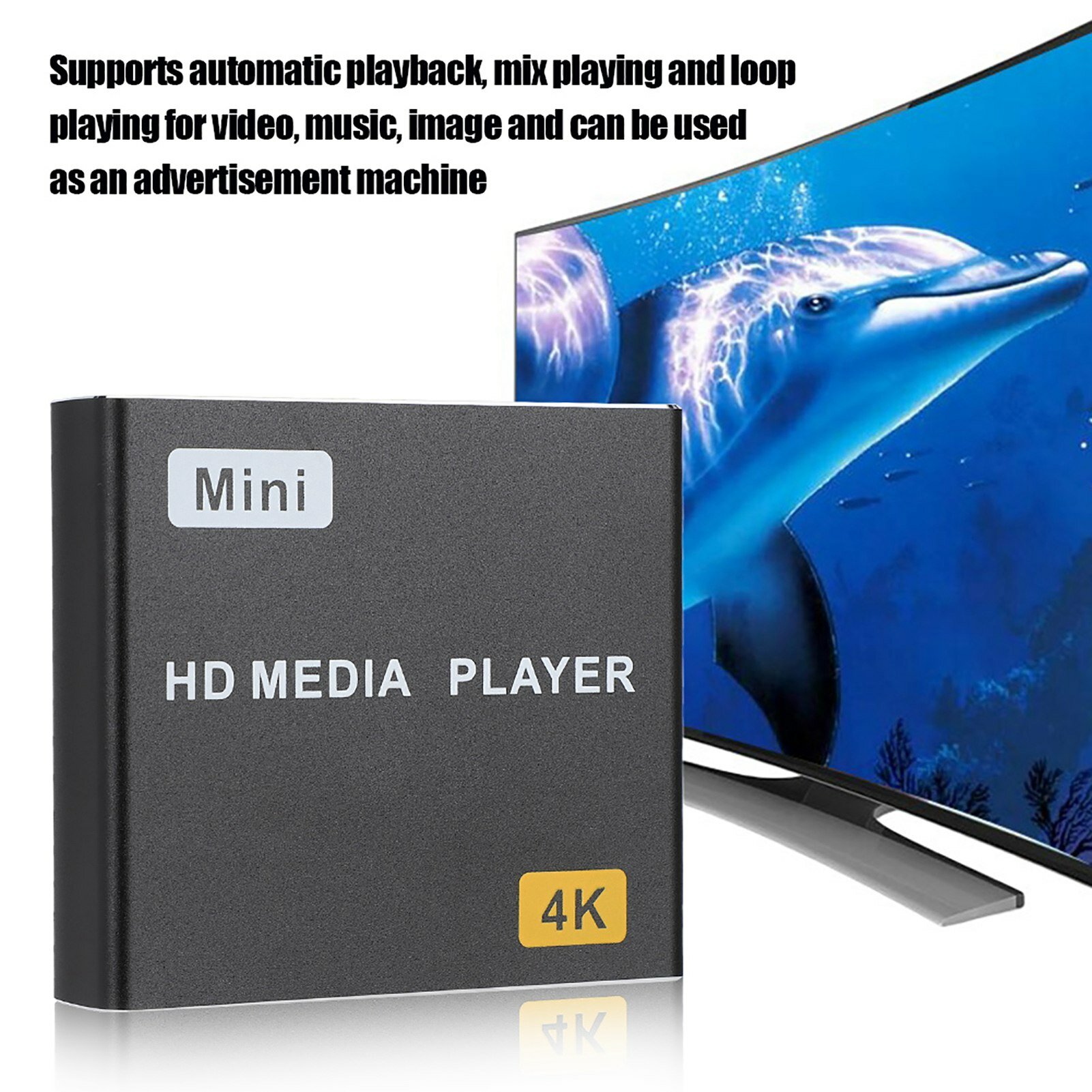 4K медиаплеер, цифровой, с HDMI и USB, поддержка различных форматов, для дома