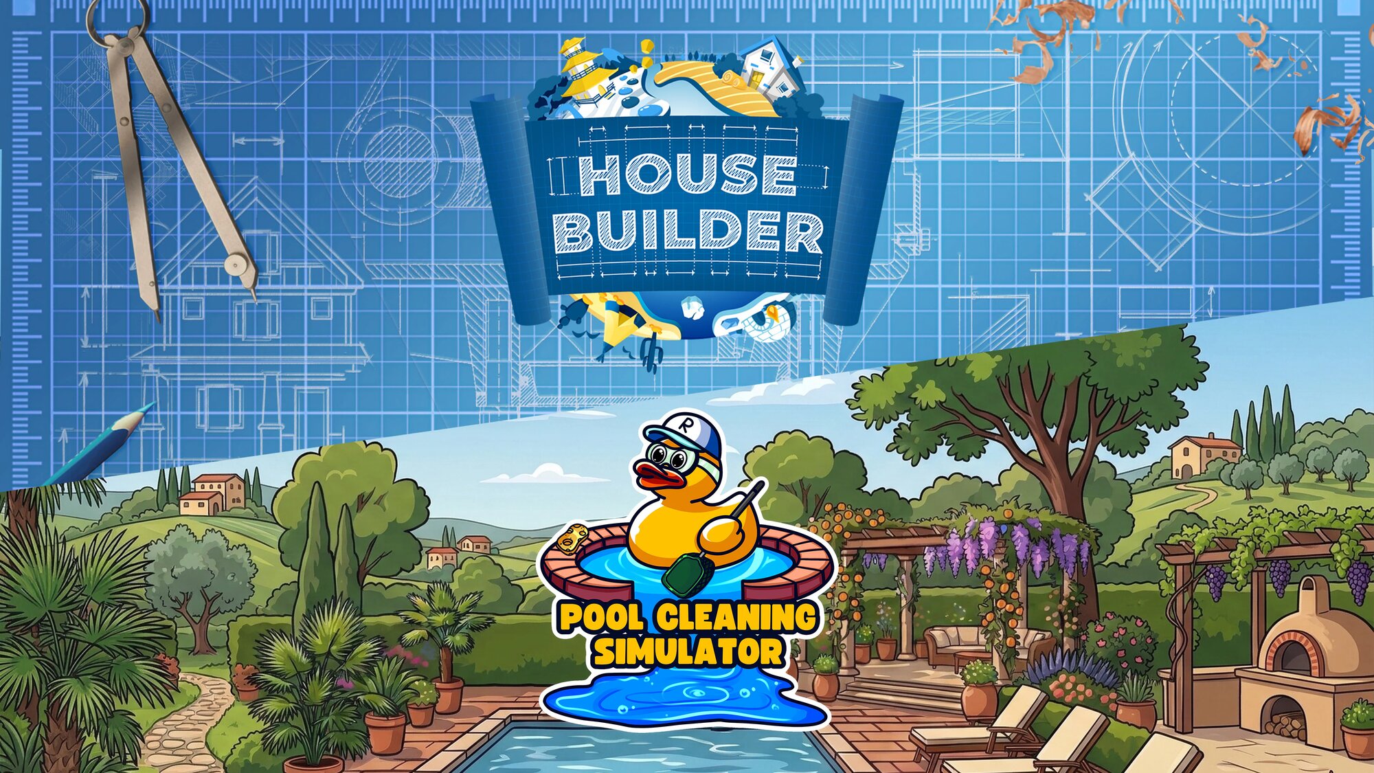 Игра House Builder Overtime & Pool Cleaning Bundle, цифровое издание PlayStation 4, регион Турция / код пополнения баланса