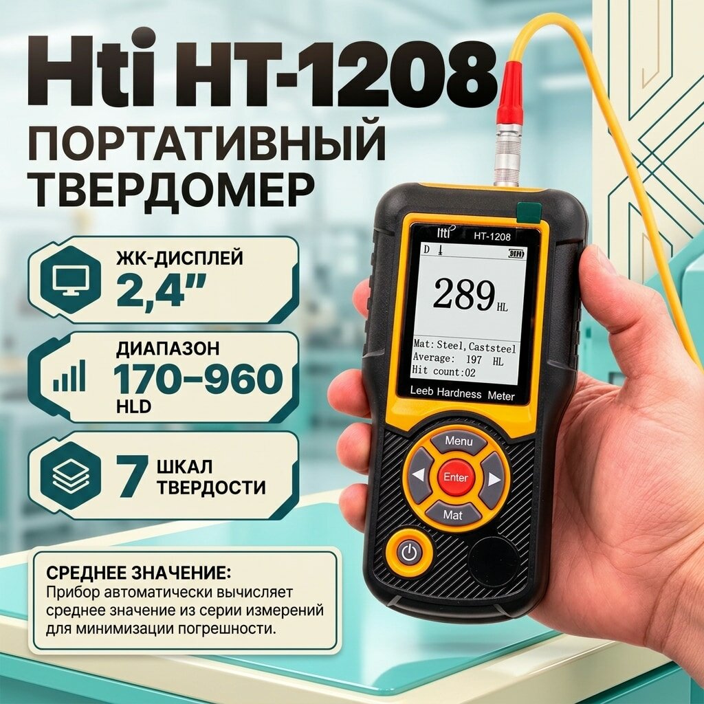 HT-1208 -портативный твердомер для измерения твердости стали