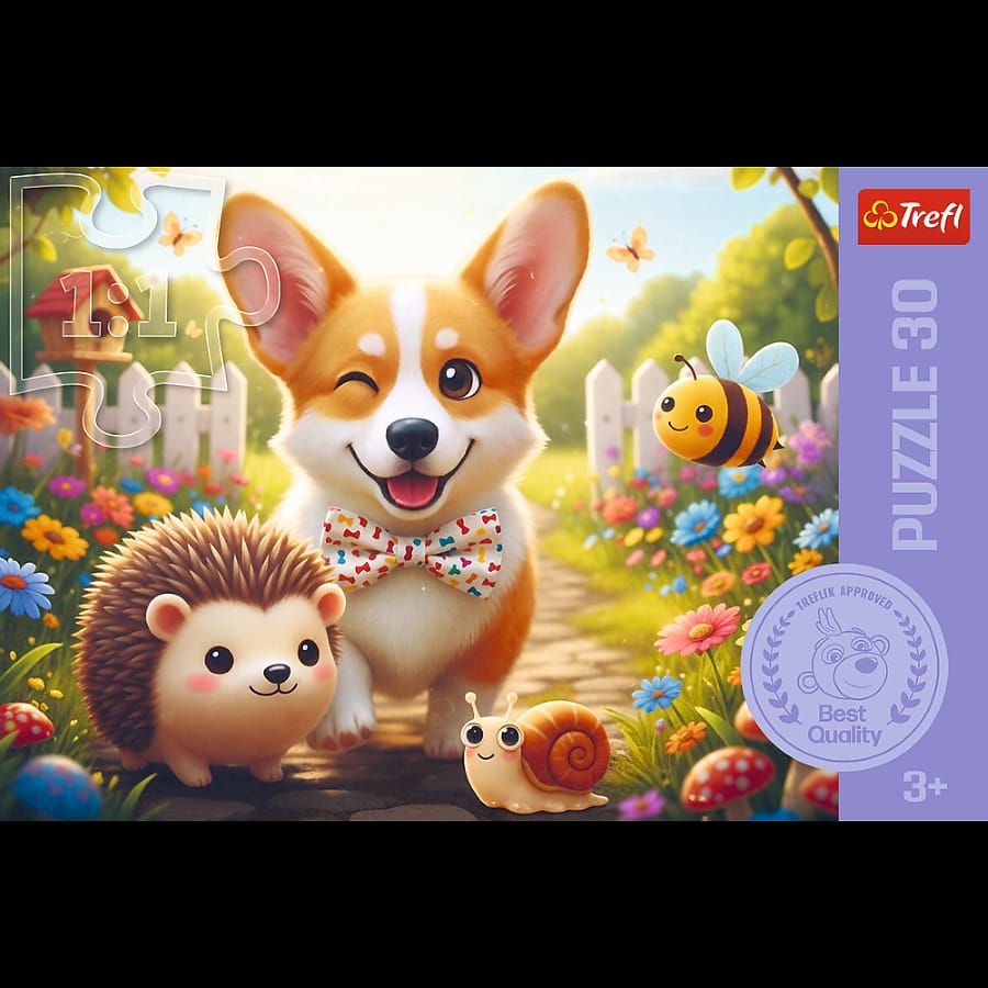 Пазл Trefl "День с корги", 30 элементов
