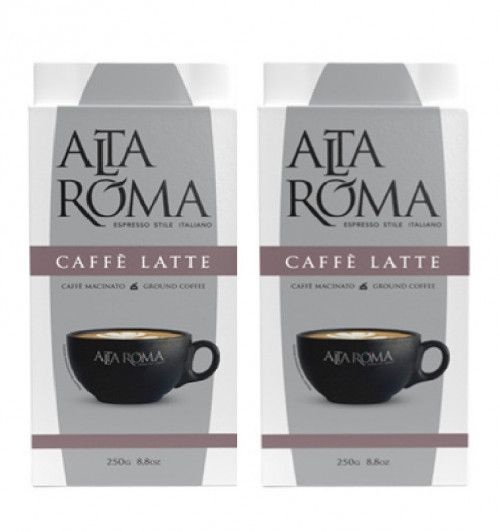 Alta Roma Кофе Caffe Latte молотый, 250 г,2 упаковки