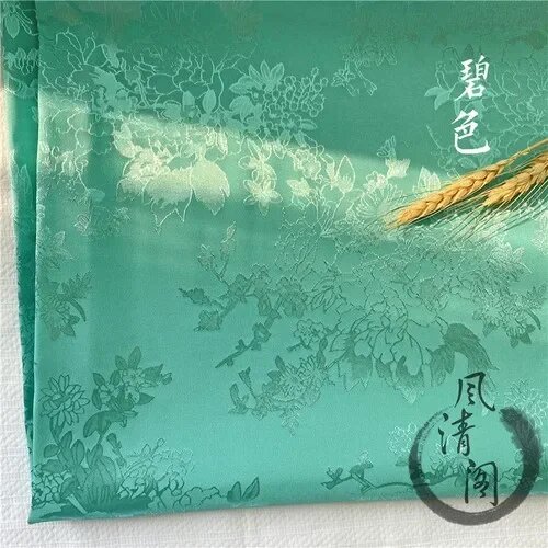 Парчовая ткань пиона 1,45 м х 1 м 5 green