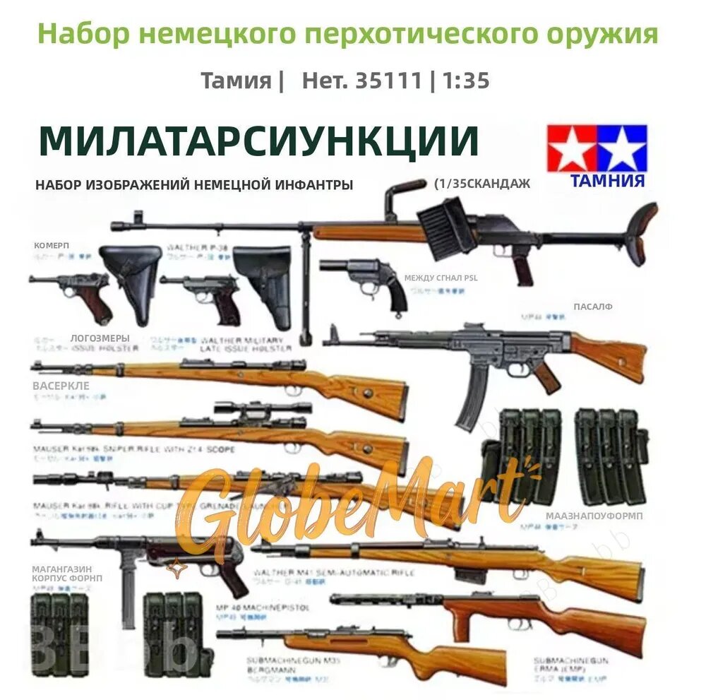 Сборная модель 1/35, пластиковый набор вооружения немецкой пехоты времен Второй мировой войны, миниатюры для диорам и коллекции оружие, аксессуары и детали для моделизма-3.30