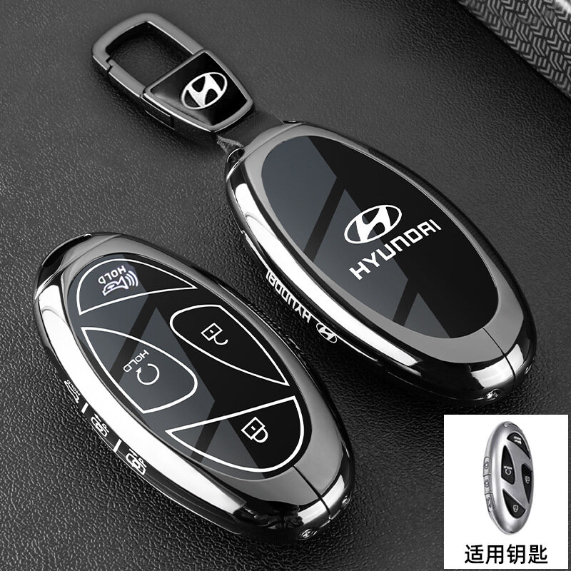 Ключевой чехол для Hyundai Sonata 11-го поколения, 7 ключей, металлическая пряжка, оружейный цвет